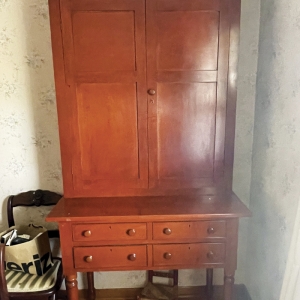 Cherry Cupboard | Cherry Cupboard 2 Panel 4 Drawer Press over Turned Legs