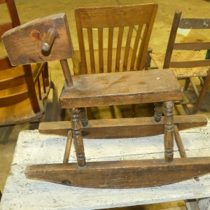Rocking Horse | Antique Childs Furniture Rocking Horse
