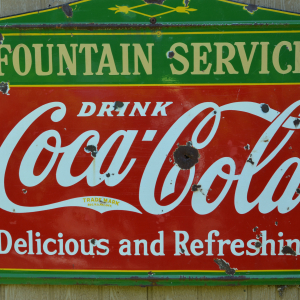 Coca Cola Sign | Fountain Service Coca Cola Sign
