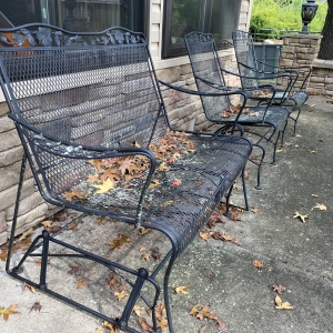 Wrought Iron Furniture | Table, Chairs, Gllider