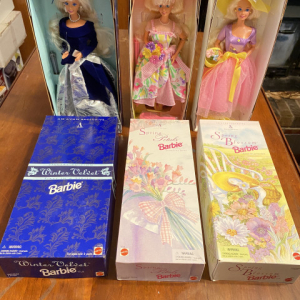 Barbie | Winter Velvet Barbie  Spring Petals Barbie  Spring Blossom Barbie