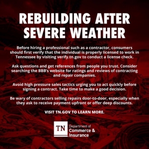 Rebuilding after Severe Weather | Rebuilding after Severe WeatherTN Dept of C&I