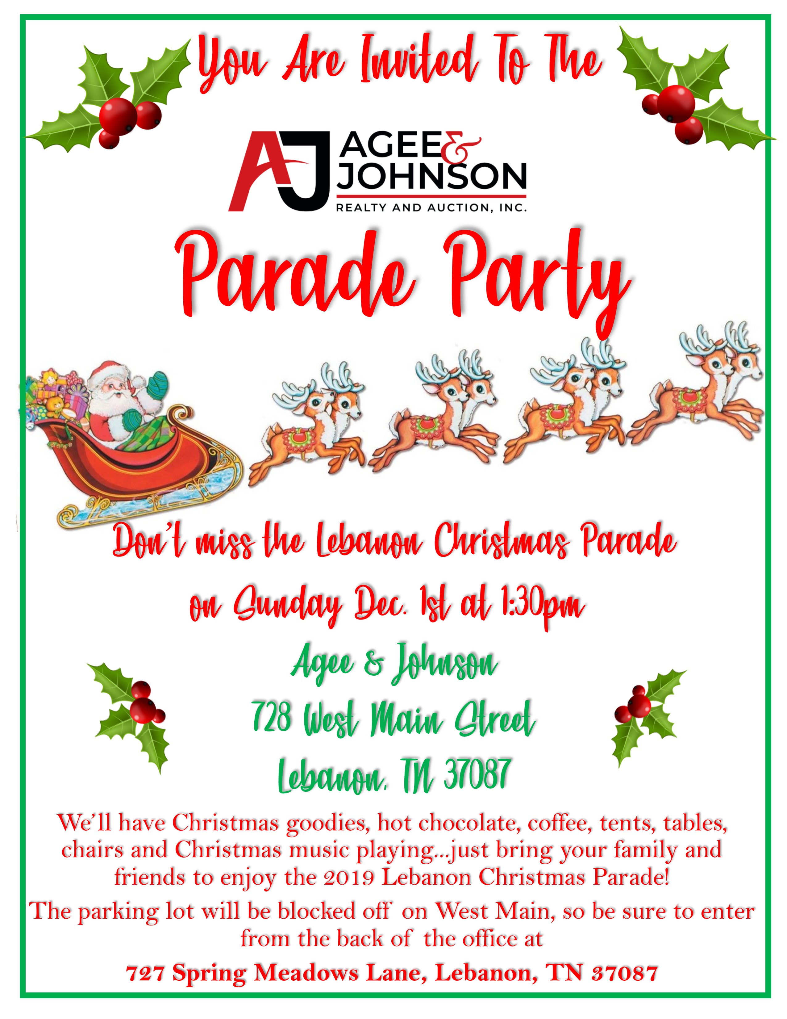 Lebanon Christmas Parade Party